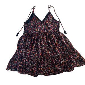 Patrons of Peace, womens Dresses, Size M, Floral Black Maxi Dress